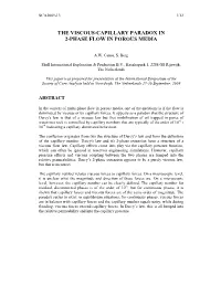 2009: the Viscous-Capillary Paradox in 2-Phase Flow in Porous Media