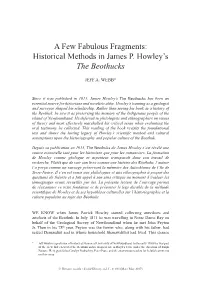 Historical Methods in James P. Howley's the Beothucks