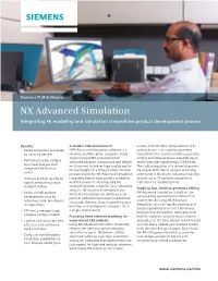 NX Advanced Simulation Integrating FE Modeling and Simulation Streamlines Product Development Process