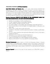 STRUCTURAL ENGINEER – 5-10 Years of Experience Jarmel Kizel