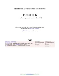 DANAHER CORP /DE/ Form 10-K Annual Report Filed 2013-02-22