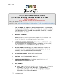DATE and TIME: Monday June 22, 2020 – 6:30 P.M