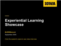 Experiential Learning Showcase