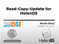 Read-Copy-Update for Helenos (Slides)