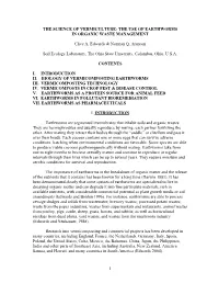 The Science of Vermiculture: the Use of Earthworms in Organic Waste Management