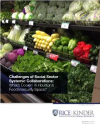 What's Cookin' in Houston's Food Insecurity Space?