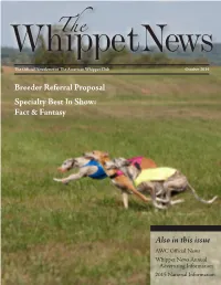 Also in This Issue Breeder Referral Proposal