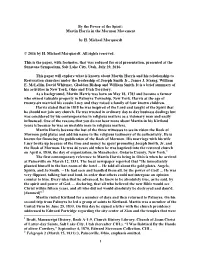 Martin Harris in the Mormon Movement
