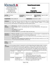 Physical Demands Analysis Welder Prepared