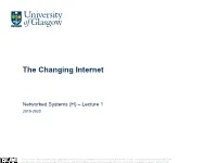 The Changing Internet
