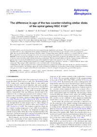 The Difference in Age of the Two Counter-Rotating Stellar Disks of the Spiral Galaxy NGC 4138