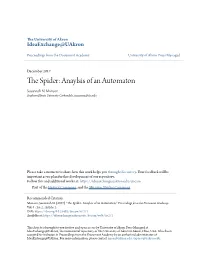 The Spider: Anaylsis of an Automaton