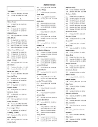 Author Index 399 Sunday, 02:30 PM - 04:00 PM Aigbedo, Henry