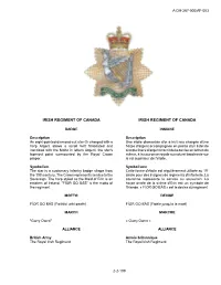 IRISH REGIMENT of CANADA, Octobre 2010 (Version PDF, 146,72