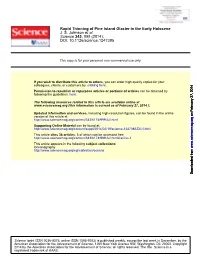 Rapid Thinning of Pine Island Glacier in the Early Holocene J