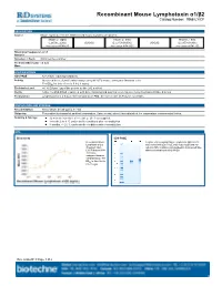 Recombinant Mouse Lymphotoxin Α1/Β2 Catalog Number: 9968-LY/CF