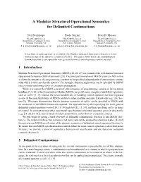 A Modular Structural Operational Semantics for Delimited Continuations