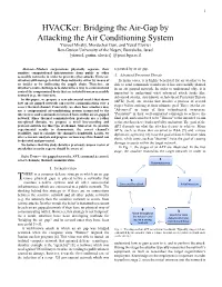 Bridging the Air-Gap by Attacking the Air Conditioning System