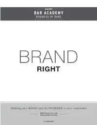Defining Your BRAND and Its PROMISES to Your Customers
