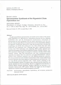 Epixenosomes: Symbionts of the Hypotrich Ciliate Euplotidium Itoi