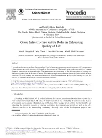 Green Infrastructure and Its Roles in Enhancing Quality of Life