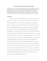 Narrative Knowledge: Knowing Through Storytelling This Paper