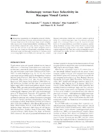 Retinotopy Versus Face Selectivity in Macaque Visual Cortex