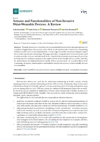 Sensors and Functionalities of Non-Invasive Wrist-Wearable Devices: a Review