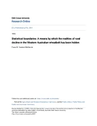 Statistical Boundaries: a Means by Which the Realities of Rural Decline in the Western Australian Wheatbelt Has Been Hidden