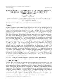 The Effect of Papain Enzyme Dosage on the Modification of Egg- Yolk Lecithin Emulsifier Product Through Enzymatic Hydrolysis Reaction