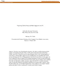 Explaining Turkish Party and Public Support for the EU Seth Jolly