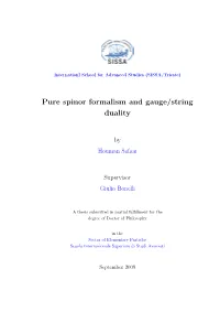 Pure Spinor Formalism and Gauge/String Duality
