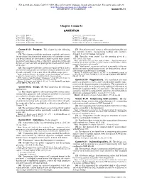 Chapter Comm 91 SANITATION