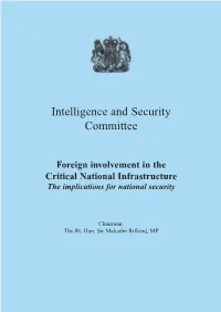 Intelligence and Security Committee Foreign