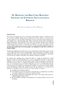 Managing for Mass Coral Bleaching: Strategies for Supporting Socio–Ecological Resilience