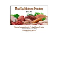 Meat Establishment Directory 2020-2021