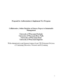Proposal for Authorization to Implement New Program Collaborative
