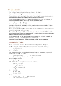 8.1. Spin & Statistics