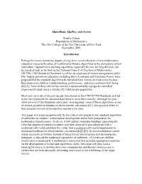 Algorithms, Algebra, and Access