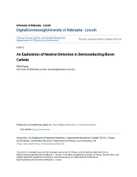 An Exploration of Neutron Detection in Semiconducting Boron Carbide