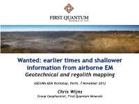 Geotechnical and Regolith Mapping