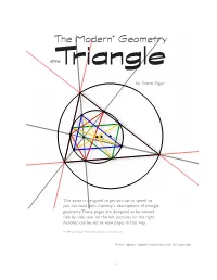The Modern* Geometry of Trianglethe