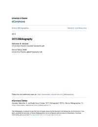 2015 Bibliography