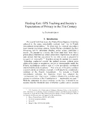 Herding Katz: GPS Tracking and Society's Expectations of Privacy In