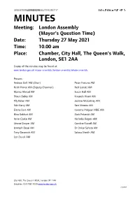 London Assembly Minutes