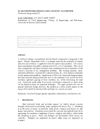 SLAB FORMWORK DESIGN USING GENETIC ALGORITHM Formwork Design Using GA