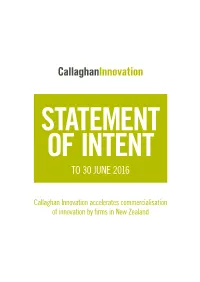 Statement of Intent to 30 June 2016
