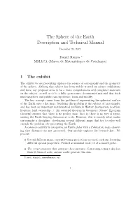 The Sphere of the Earth Description and Technical Manual