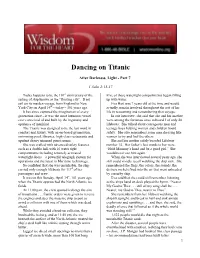 Dancing on Titanic