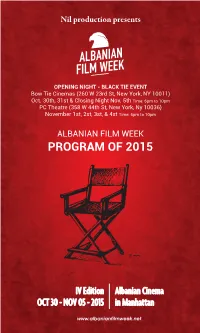 IFFNY 2015 Program